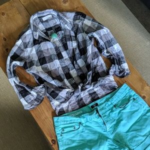 Linen gingham button down